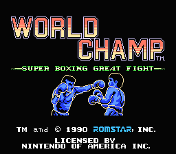 World Champ title screenshot